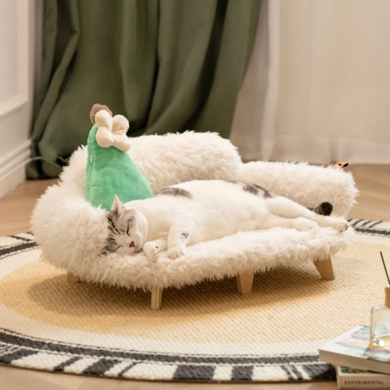 Luxury Wooden Pet Bed
