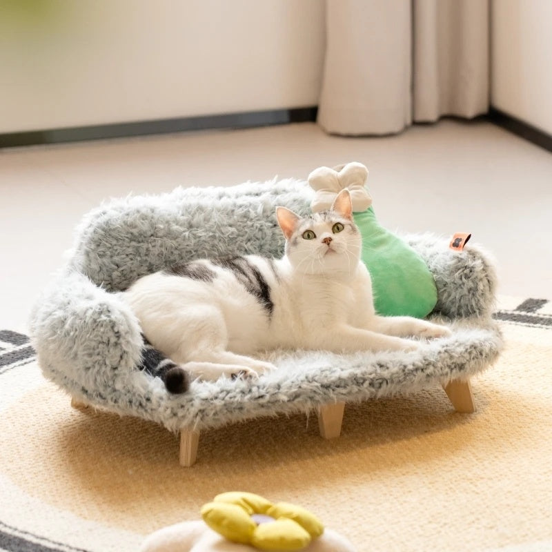 Luxury Wooden Pet Bed